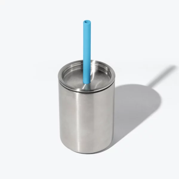 8 oz avanchy stainless steel baby toddler spill proof cup with straw sippy cups avanchy sustainable baby dishware 8 oz cup blue 6 2000x