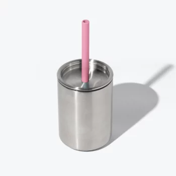 8 oz avanchy stainless steel baby toddler spill proof cup with straw sippy cups avanchy sustainable baby dishware 8 oz cup pink 2000x