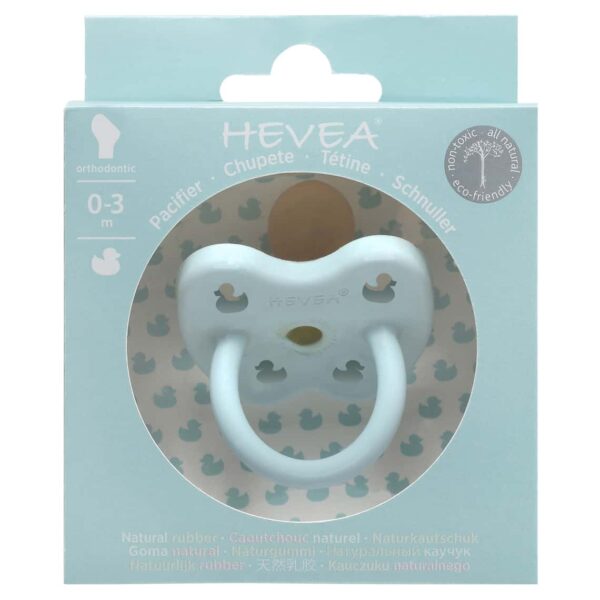 hevea pacifier baby blue orthodontic 0 3 months pack