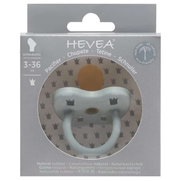 hevea pacifier gorgeous grey orthodontic 3 36 months pack