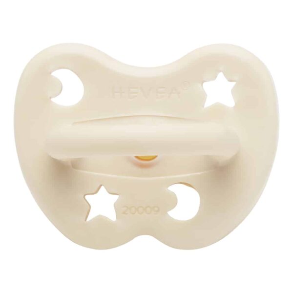 hevea pacifier milky white orthodontic 0 3 months front